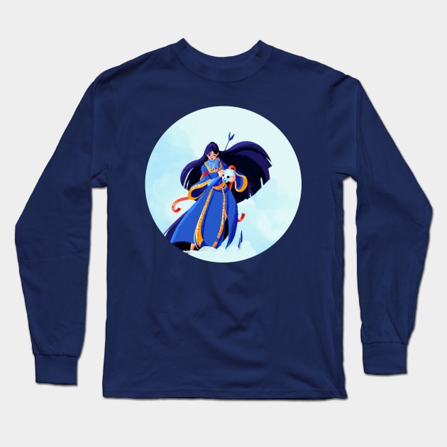 Snow and Smoke Long Sleeve T-Shirt by kjm.illustrations